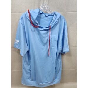 Texas Rangers MLB Short Sleeve Hoodie Light Blue TXU Energy Adult XL